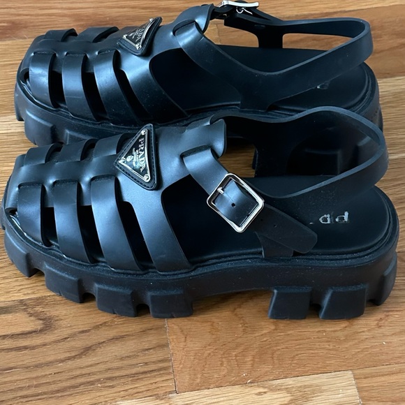 Prada Monolith Women’s Rubber Sandals - Picture 2 of 7